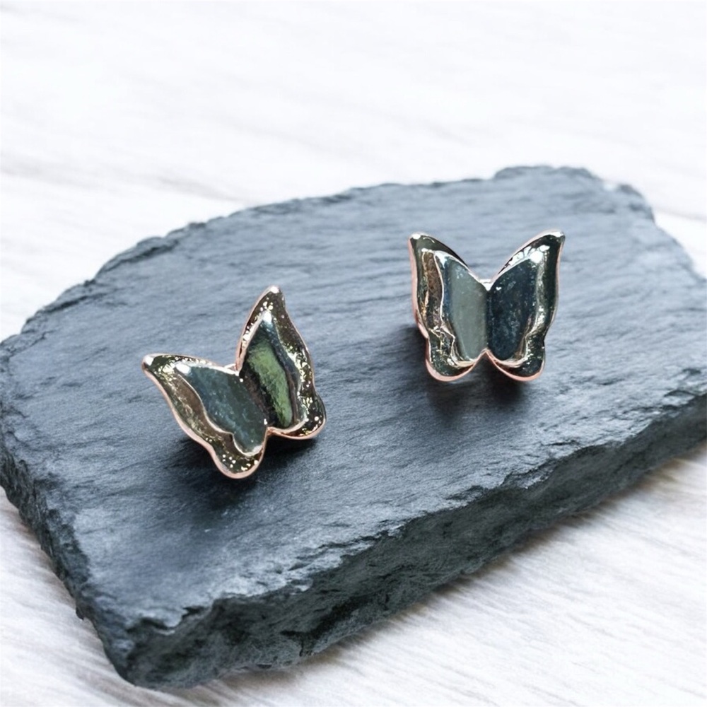 Elegant Silver Butterfly Earrings